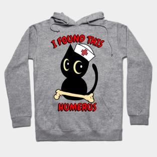 Funny black Cat tells a lame joke Hoodie